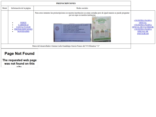 PREINSCRIPCIONES screenshot