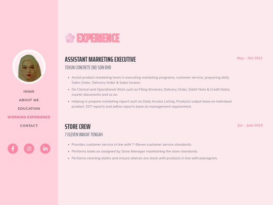 experience screenshot