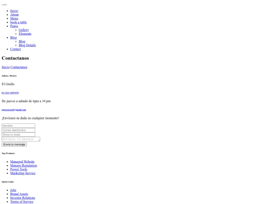 foodbar/contact screenshot