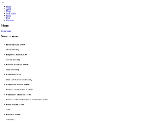 foodbar/menu-eng screenshot