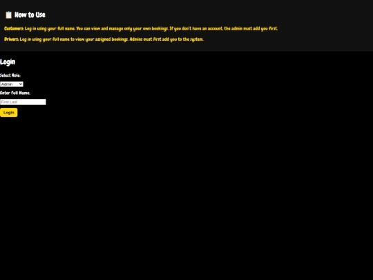 Customer/customer-bookings screenshot