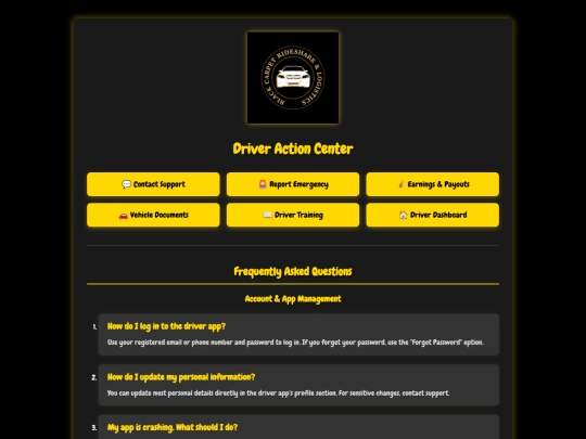 Driver/Newdriverlandingpage screenshot