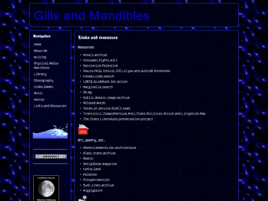 links screenshot