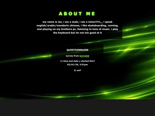 aboutme screenshot