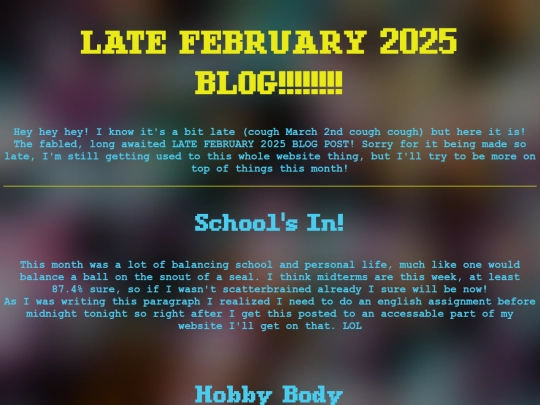 LateFeb2025 screenshot