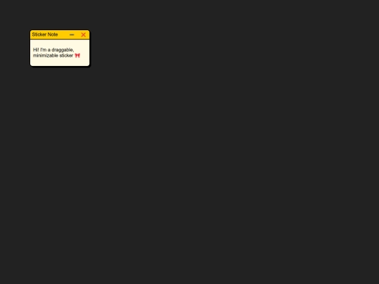 teststicker screenshot