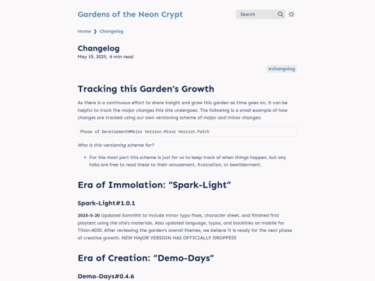 changelog screenshot
