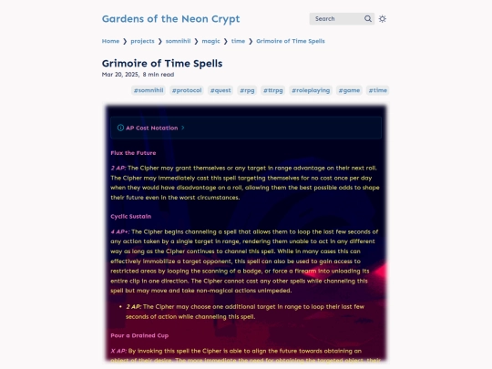 projects/somnihil/magic/time/grimoire-of-time-spells screenshot