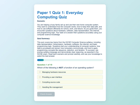 GCSEComputingSite/9ExamPaperQuizzes/1Paper1Quiz1 screenshot