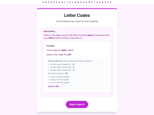 KS2_VerbalReasoningSite/16_Letter_Codes/2_Letter_CodesB screenshot