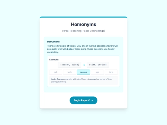 KS2_VerbalReasoningSite/6_Homonyms/3_HomonymsC screenshot