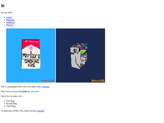HTML/arte screenshot