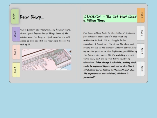 ladybug/diary/blog screenshot