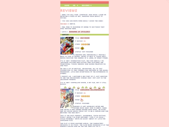 reviews screenshot