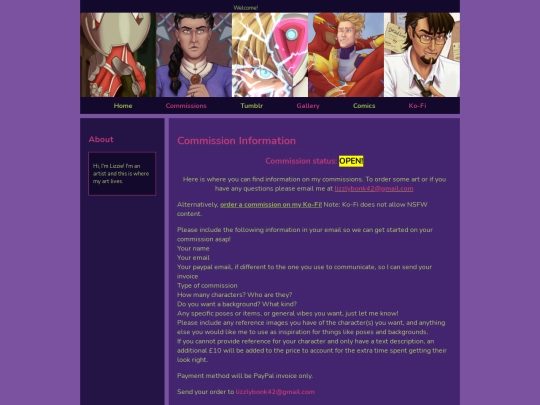 commissions screenshot
