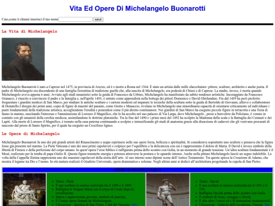 MichelangeloVitaOpere screenshot