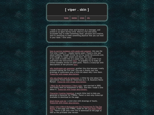 zines screenshot