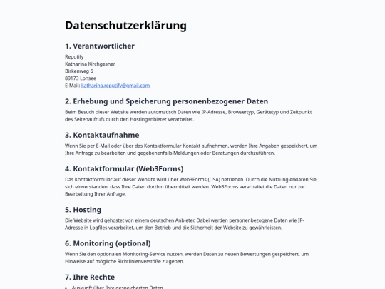 datenschutz screenshot