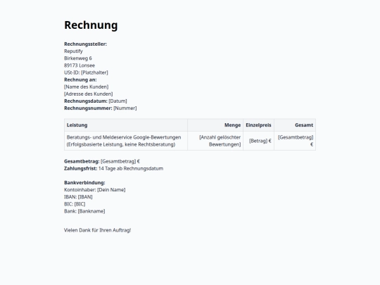rechnung screenshot
