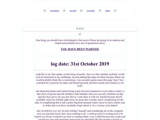 html resources /logbook screenshot