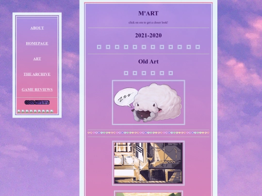 navigation/html resources /art stuff screenshot
