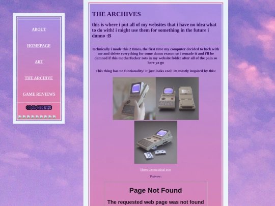 navigation/html resources /websitedumpindex screenshot