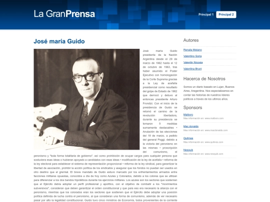 subpage screenshot