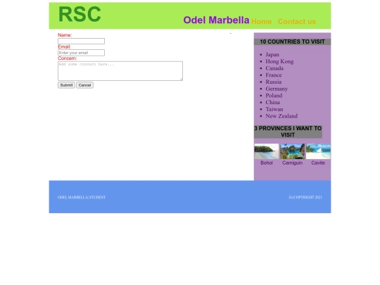 contact us screenshot