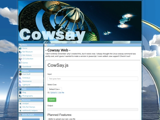 projects/cowsay screenshot