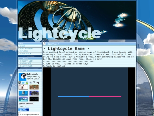 projects/lightcycle screenshot