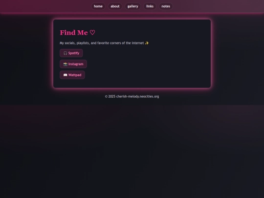 links screenshot