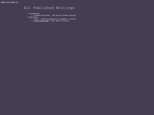 writings screenshot