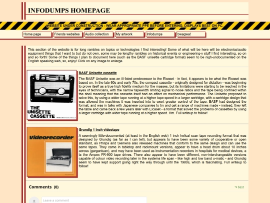 infodumps/home screenshot