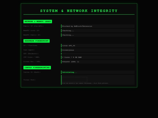AnonTest screenshot