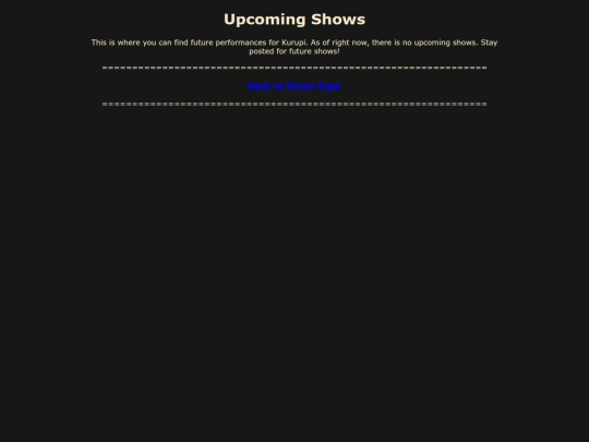 upcomingshows screenshot