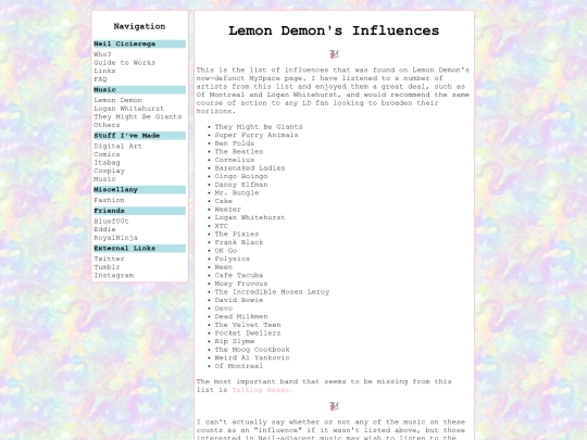 lemondemon/influences screenshot