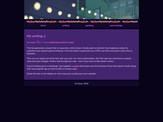 writing screenshot