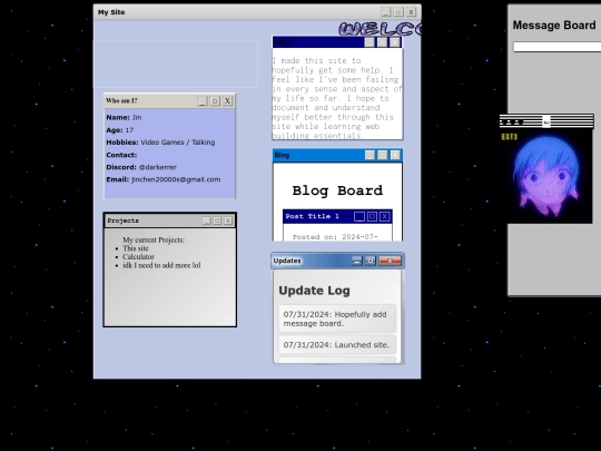 neocities site/main screenshot