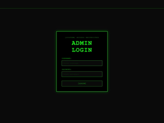 admin screenshot