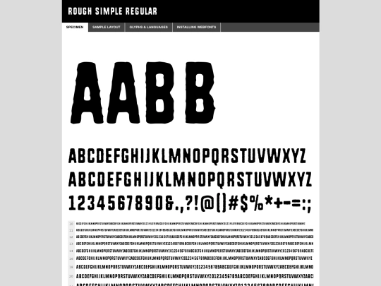Fonts/roughsimple/rough_simple-demo screenshot