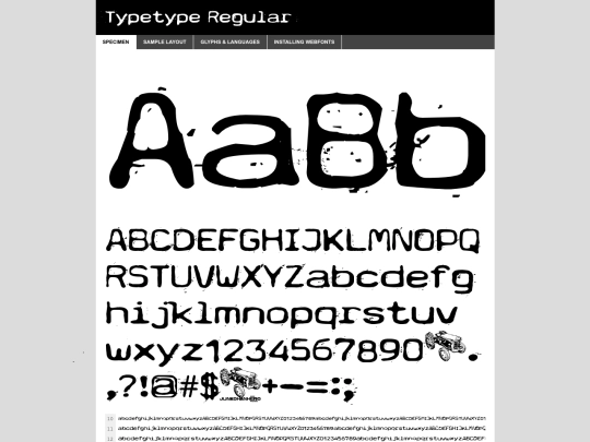 Fonts/typetype/typetype-demo screenshot