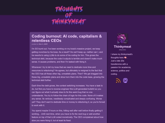 posts/coding-burnout-ai-code-capitalism-and-relentless-ceos screenshot