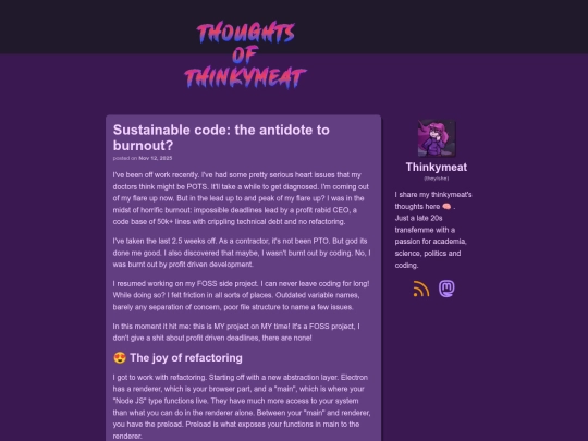 posts/sustainable-code-the-antidote-to-burnout screenshot