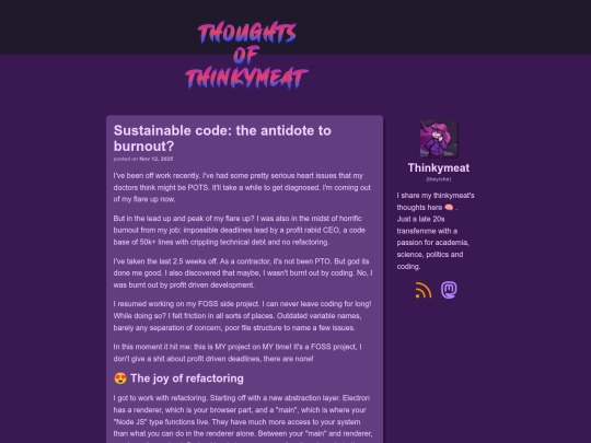 posts/sustainablecodetheantidotetoburnout screenshot