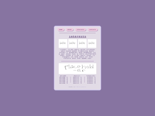 interests screenshot