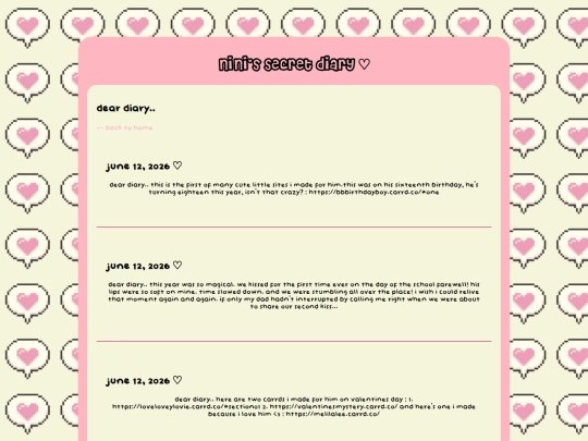 diary screenshot