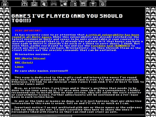 games screenshot