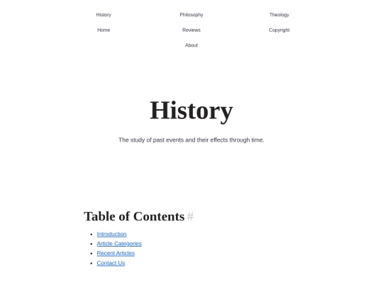history screenshot