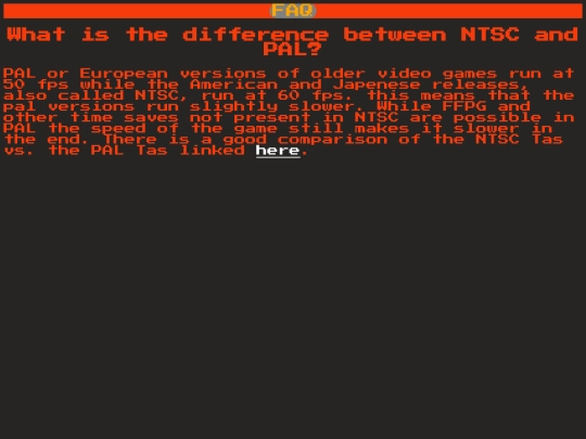 faqs/palvsntsc screenshot