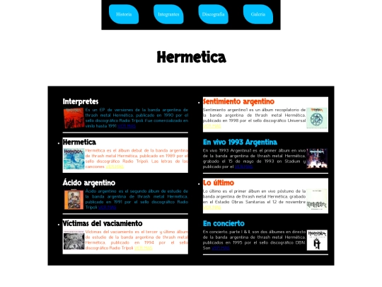 wireframing/discografia screenshot